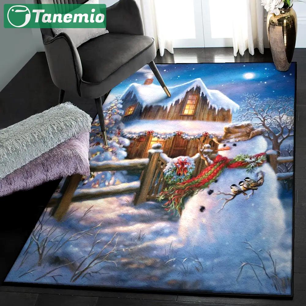 Snowman large living room rugs, snowman rug Rectangle Rug