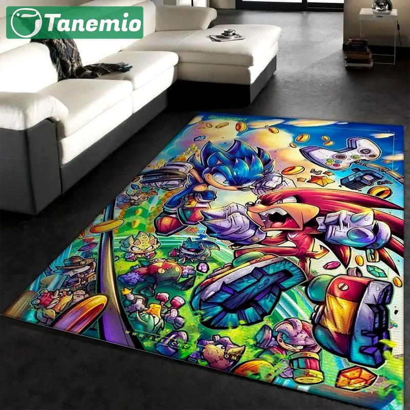 Sonic fighters cover final disney area rug living room and bed room rug rug regtangle carpet floor decor home decor Rectangle Rug