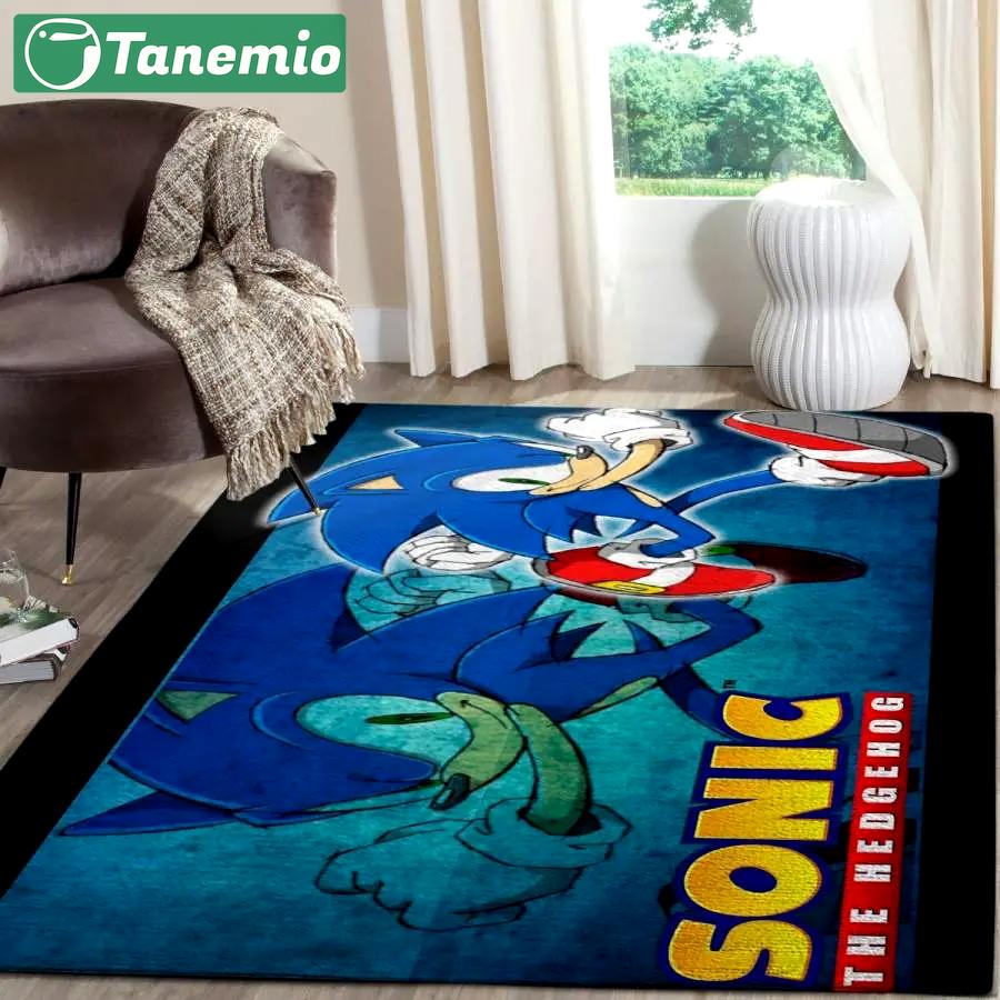 Sonic the hedgehog area rug living room rug home decor gaming floor decor 101113 Rectangle Rug