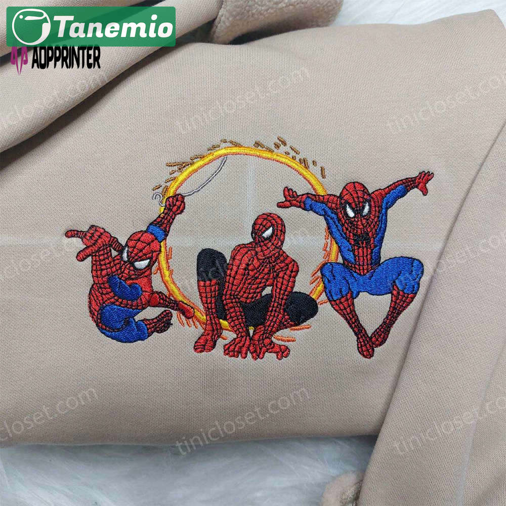 Spider-man embroidered shirt no way home hoodie & marvel sweatshirt: stylish marvel apparel Embroidered Shirt
