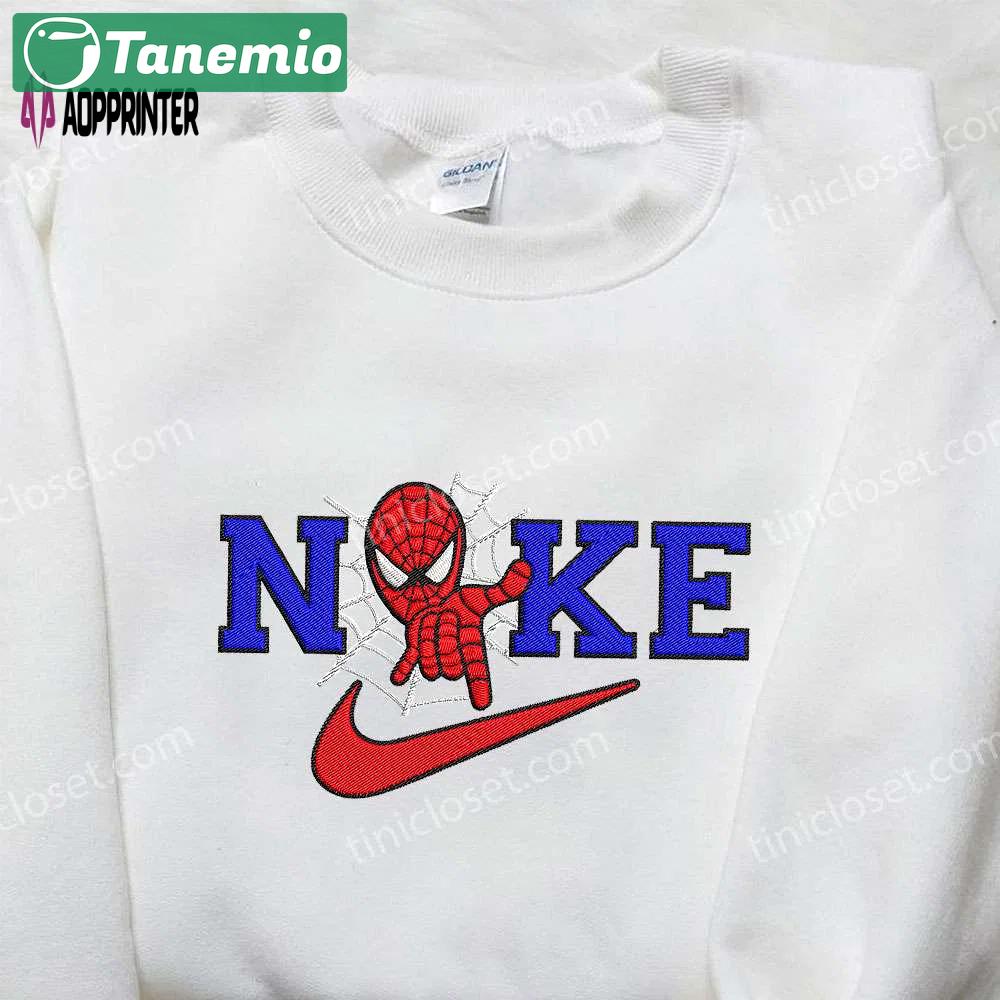 Spider-man x nike embroidered hoodie & shirt: no way home & inspired designs Embroidered Shirt