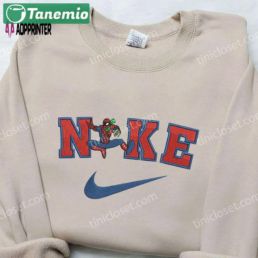Spider-man xmas x nike embroidered sweatshirt – best family christmas gift Embroidered Shirt
