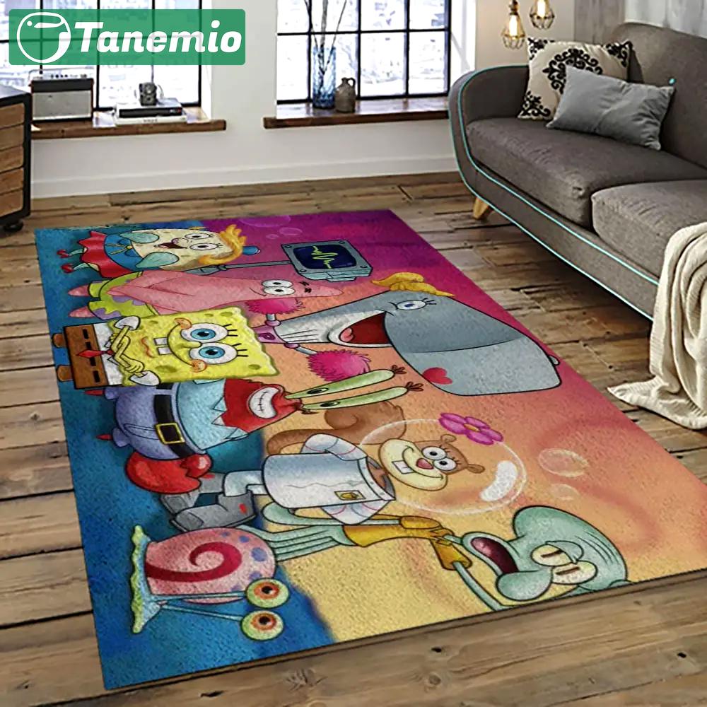 Spongebob squarepants cartoon tv show retangle carpet area rug home decor best gift for family ssp46 Rectangle Rug