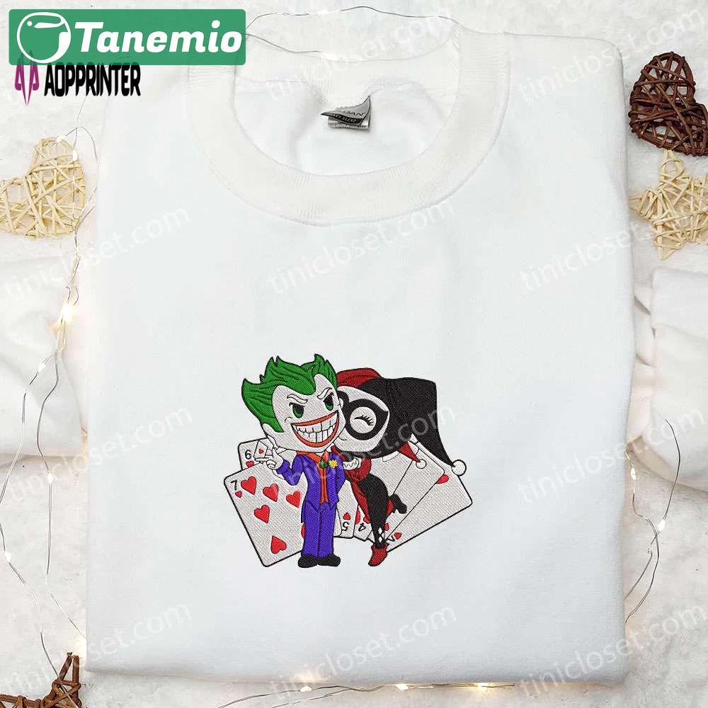 Spooky baby joker & harley quinn sweatshirt nightmare before christmas hoodie best halloween gift ideas Embroidered Shirt