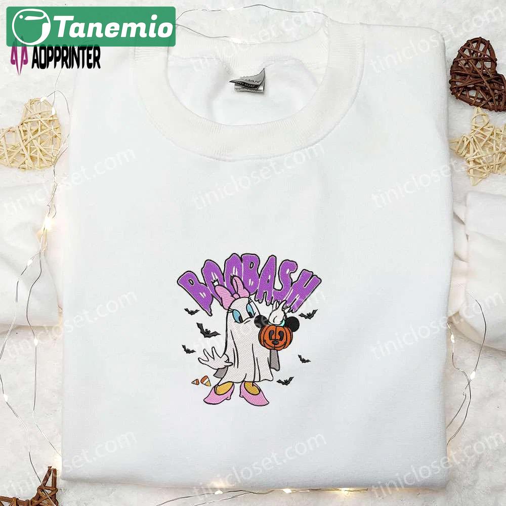 Spooky disney halloween embroidered shirt – boobash daisy duck & ghost mickey pumpkin perfect family gift Embroidered Shirt