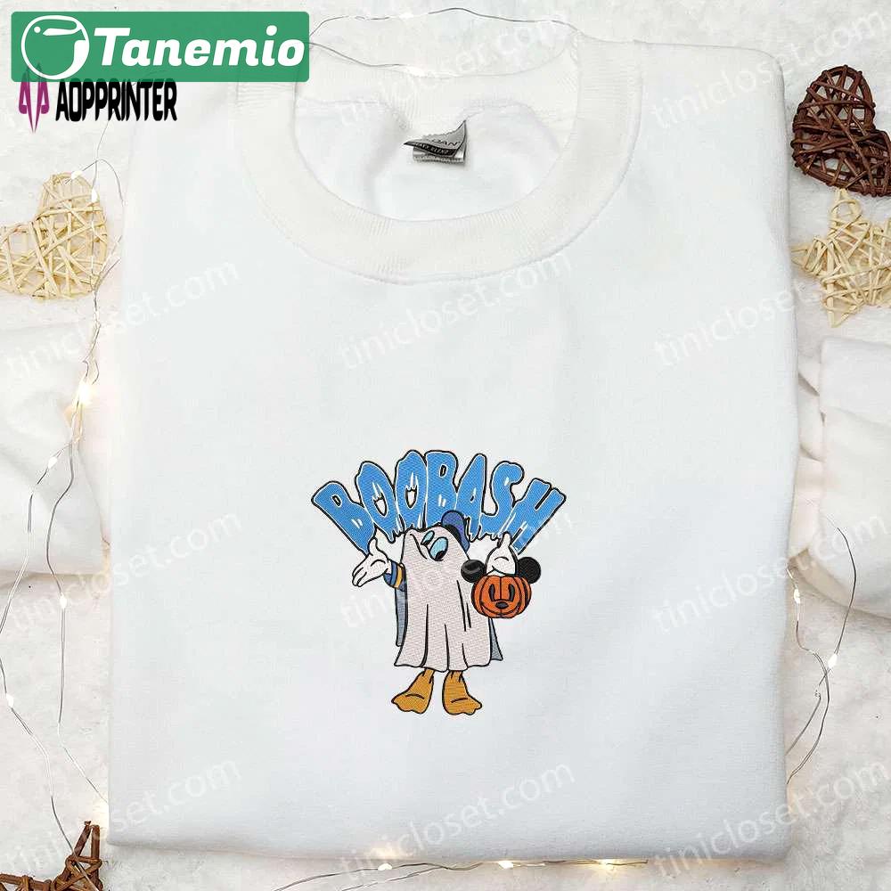 Spooky embroidered hoodie: boobash duck ghost pumpkin sweatshirt cool halloween t-shirt Embroidered Shirt