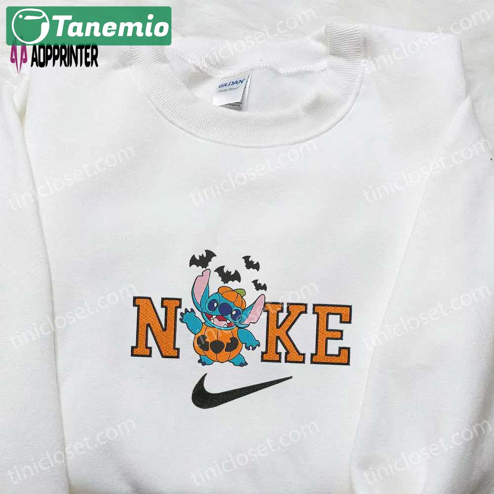 Spooky nike x halloween pumpkin embroidered hoodie: disney characters sweatshirt & custom nike shirt Embroidered Shirt