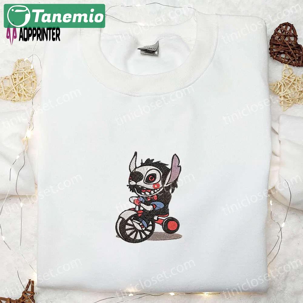 Spooky stitch embroidered sweatshirt disney hoodie & funny shirt: halloween must-haves Embroidered Shirt