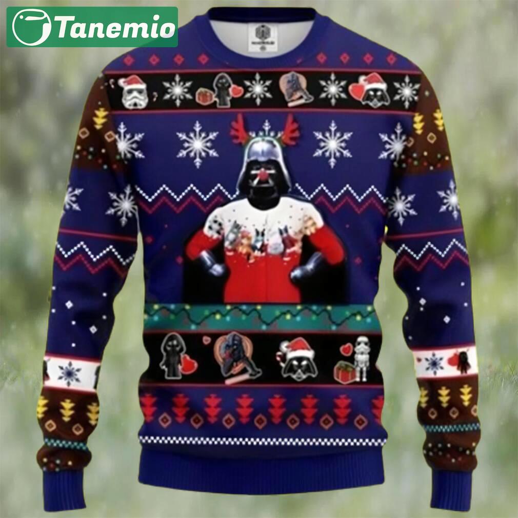 Star wars funny christmas knitting pattern 3d ugly christmas sweater Christmas Ugly Sweater