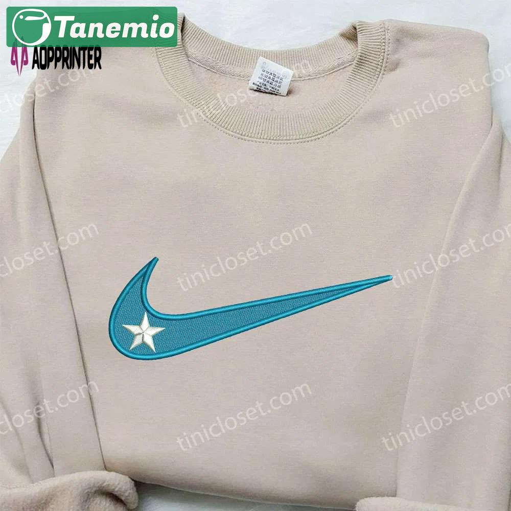 Star x nike embroidered sweatshirt – best birthday gift ideas Embroidered Shirt