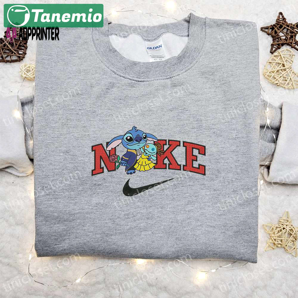 Stitch prince halloween x nike embroidered sweatshirt: horror movie shirt best gift ideas Embroidered Shirt