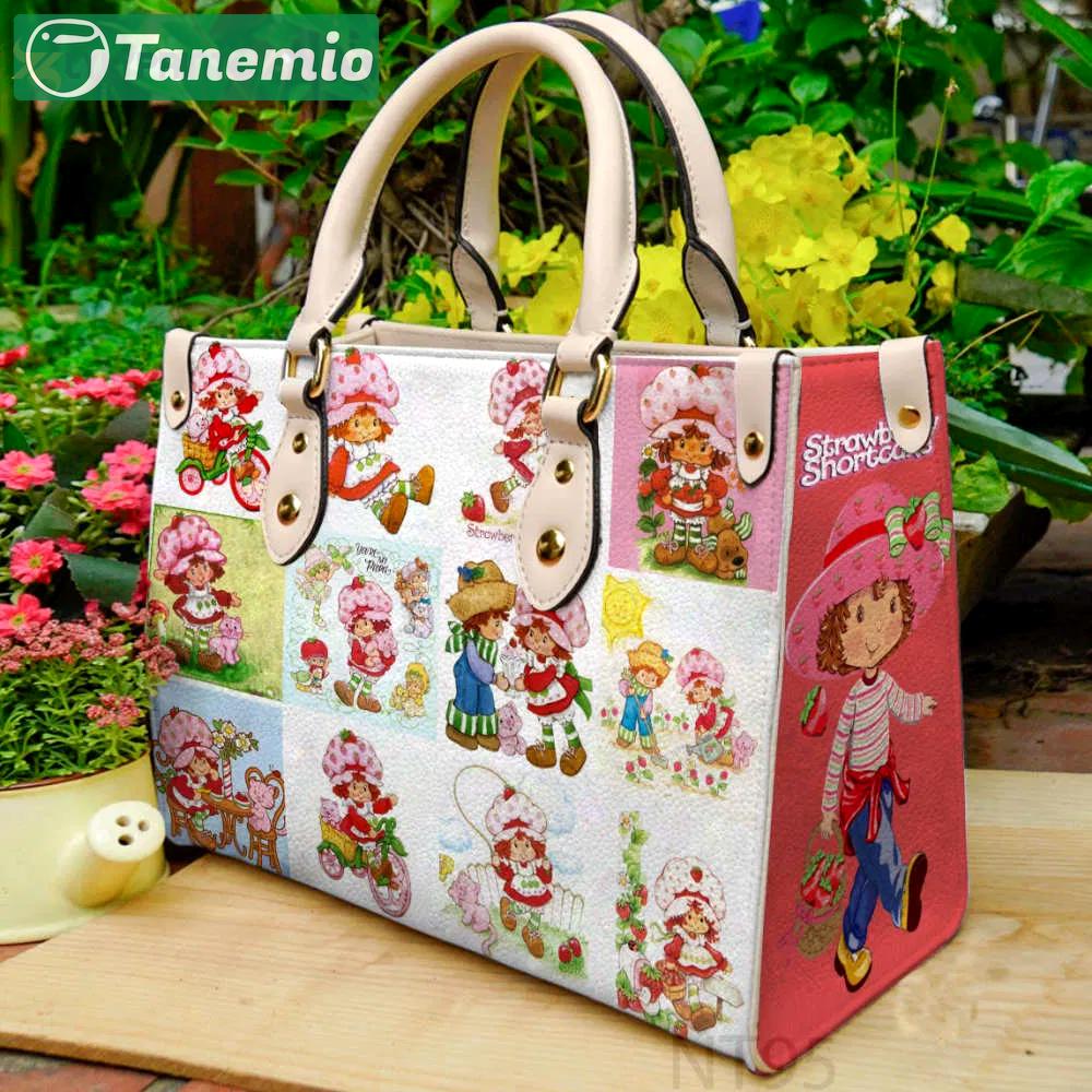Strawberry shortcake leather handbag gift for women 2787 Women Leather Hand Bag