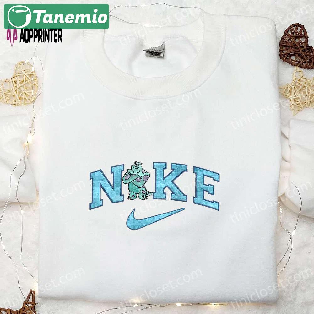 Sullivan x nike cartoon embroidered hoodie & disney characters shirt: best family gift ideas Embroidered Shirt
