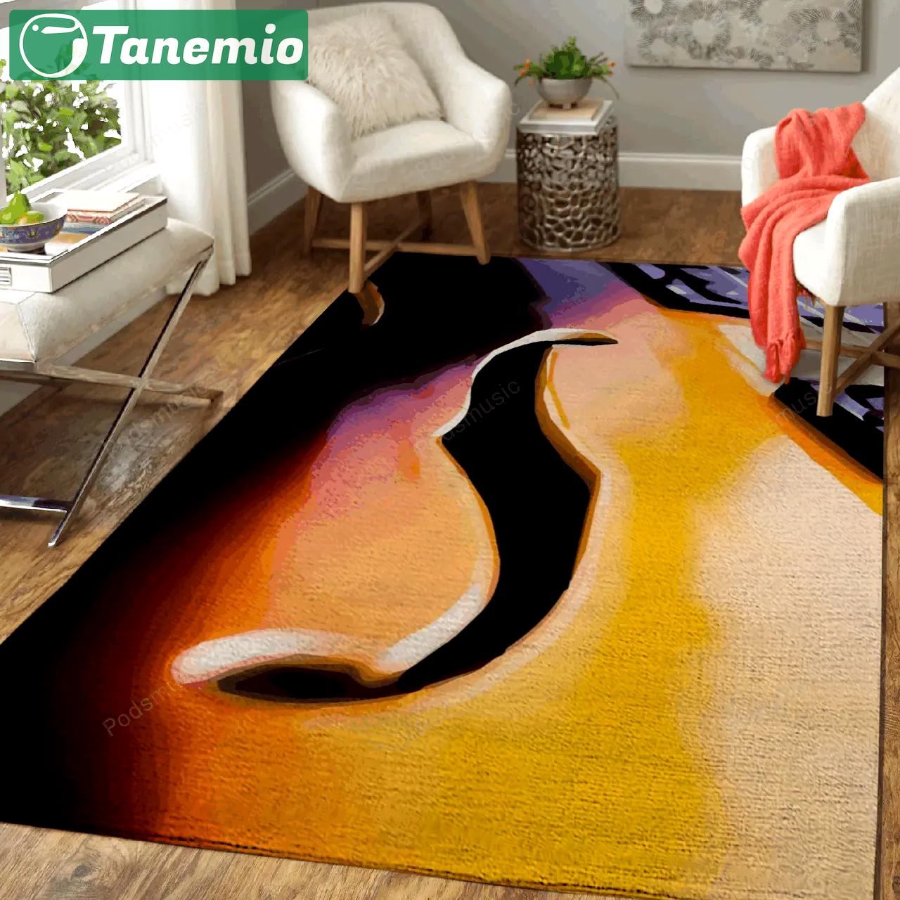 Sunburst guitar music art for fans area rug living room carpet rug regtangle carpet floor decor home decor Rectangle Rug