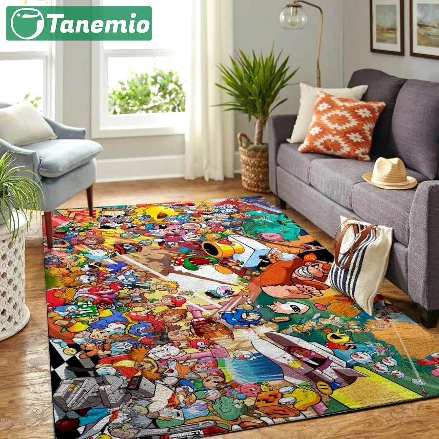 Super smash bros. area rug living room rug home decor gaming gfd 19122310 Rectangle Rug