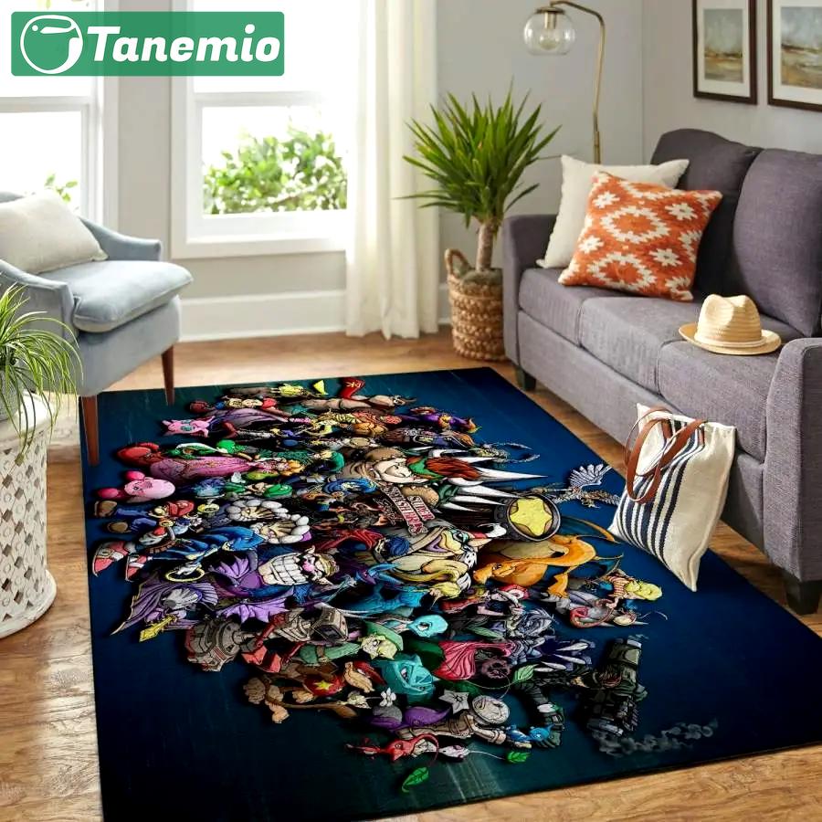 Super smash bros. area rug living room rug home decor gaming gfd 1912237 Rectangle Rug