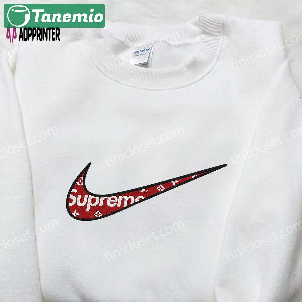 Supreme x nike embroidered hoodie & shirt: best birthday gift ideas Embroidered Shirt