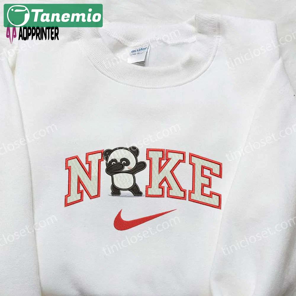 Swag panda x nike embroidered sweatshirt: animal inspired nike shirt Embroidered Shirt