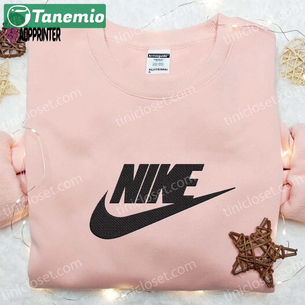 Swoosh nike embroidered sweatshirt – custom hoodie for best birthday gift ideas Embroidered Shirt
