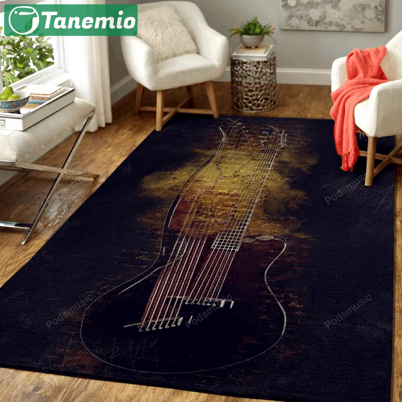 Synergyx20 mistery guitar music art for fans area rug living room carpet rug regtangle carpet floor decor home decor Rectangle Rug