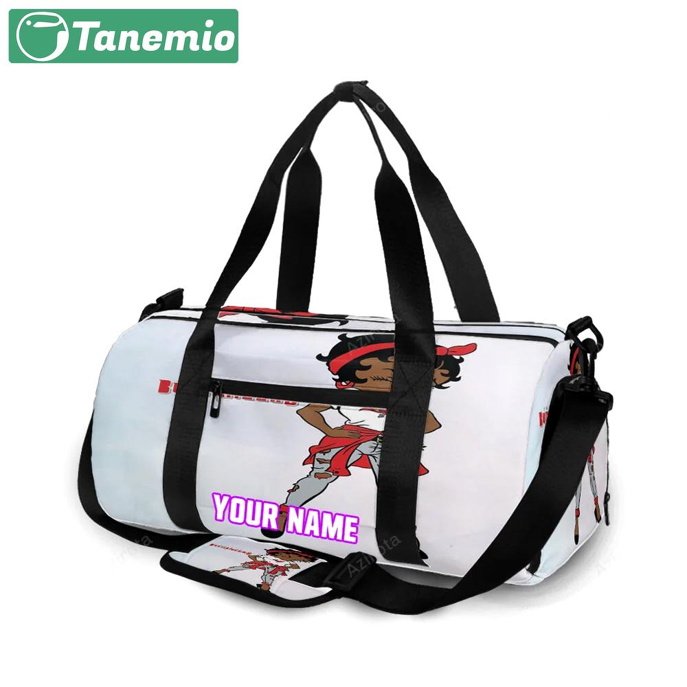 Tampa bay buccaneers betty boop v33 personalized name travel bag gym bag 2461 Travel Bag