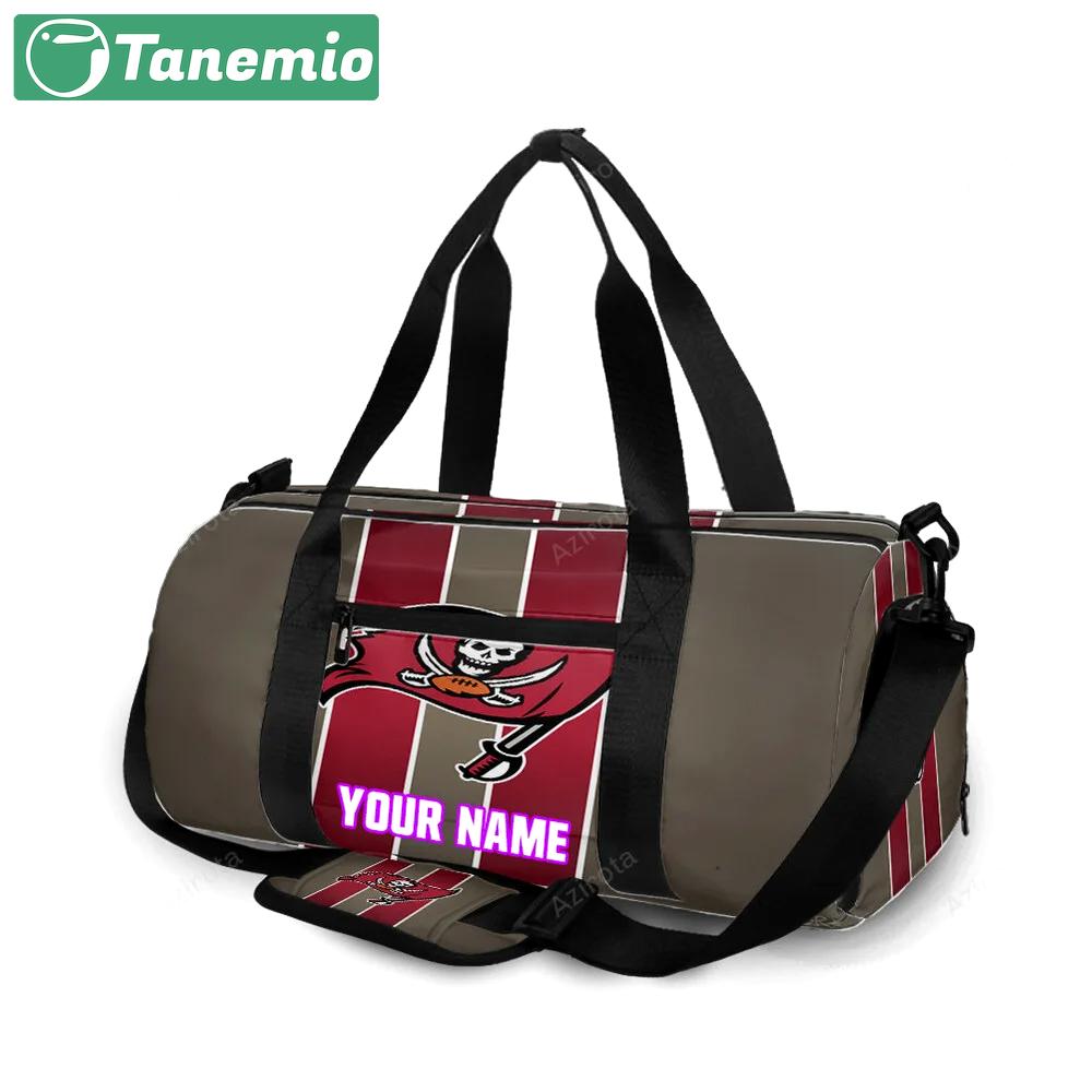 Tampa bay buccaneers emblem v17 personalized name travel bag gym bag 2504 Travel Bag