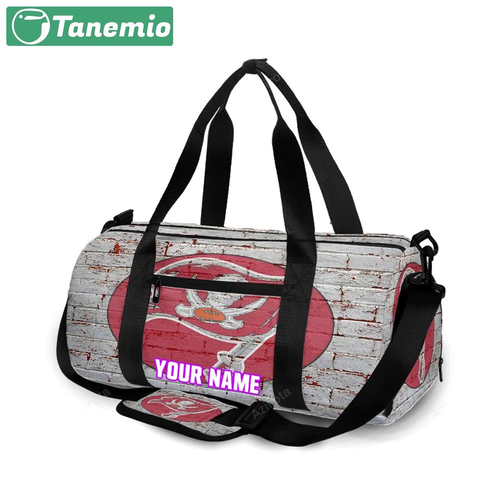 Tampa bay buccaneers emblem v24 personalized name travel bag gym bag 2499 Travel Bag