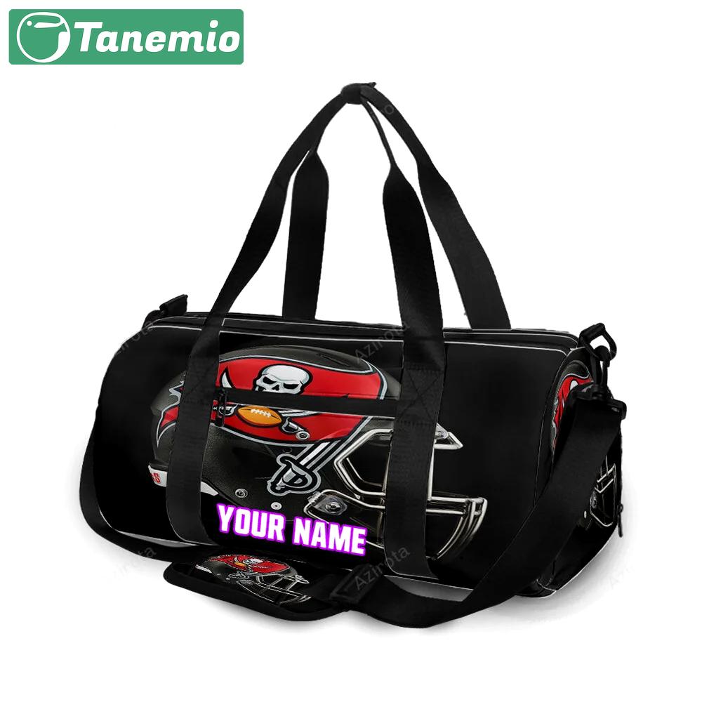 Tampa bay buccaneers helmet v22 personalized name travel bag gym bag 2539 Travel Bag