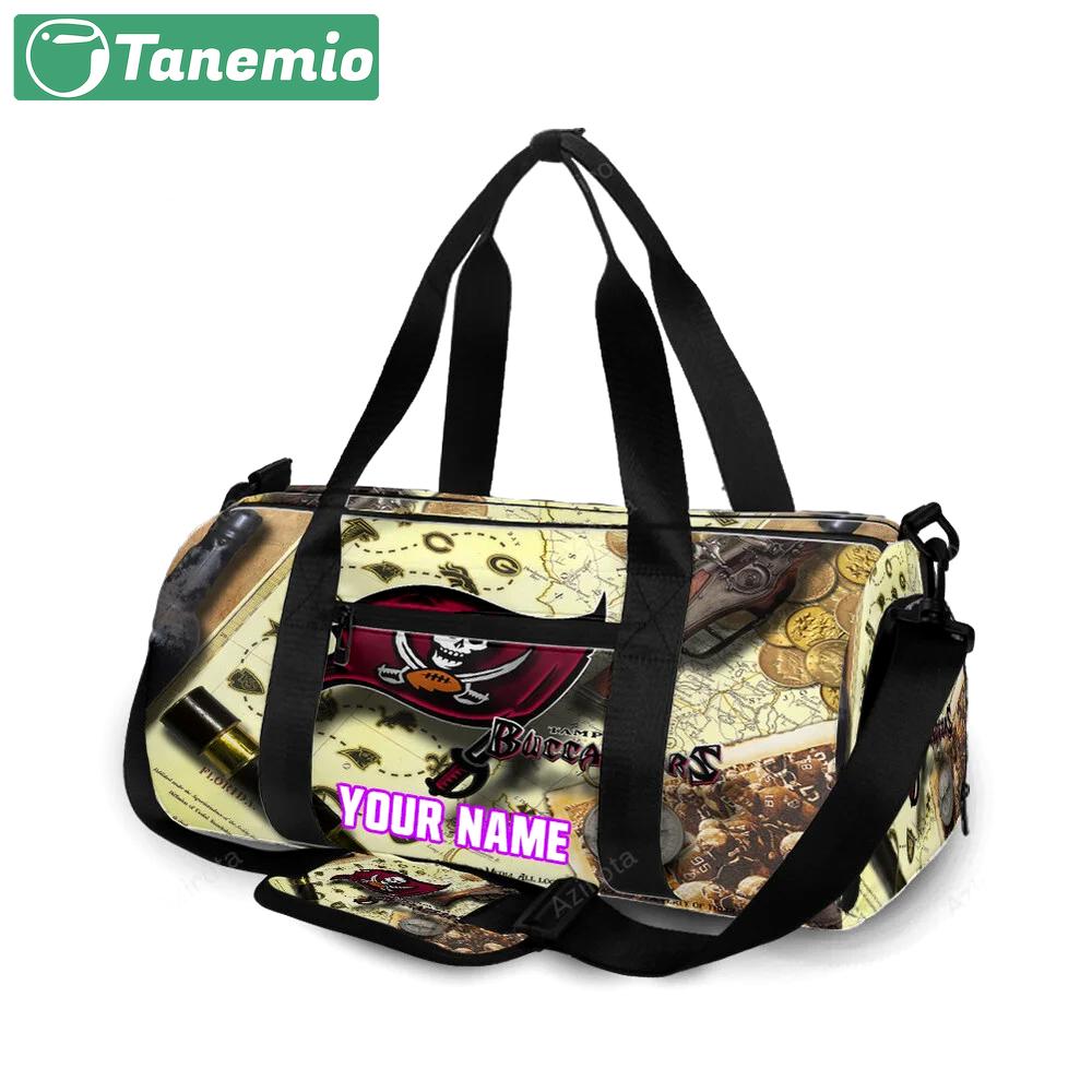 Tampa bay buccaneers map v20 personalized name travel bag gym bag 2518 Travel Bag