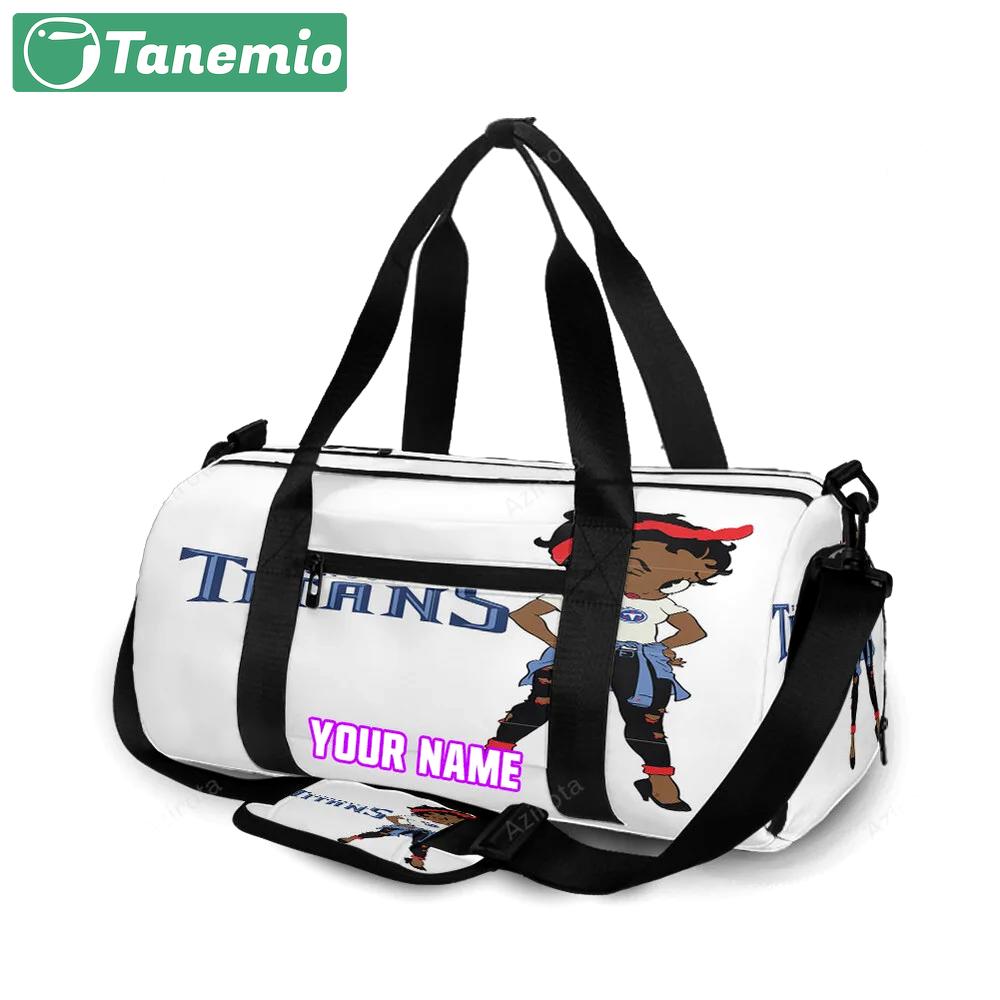 Tennessee titans betty boop v24 personalized name travel bag gym bag 2460 Travel Bag