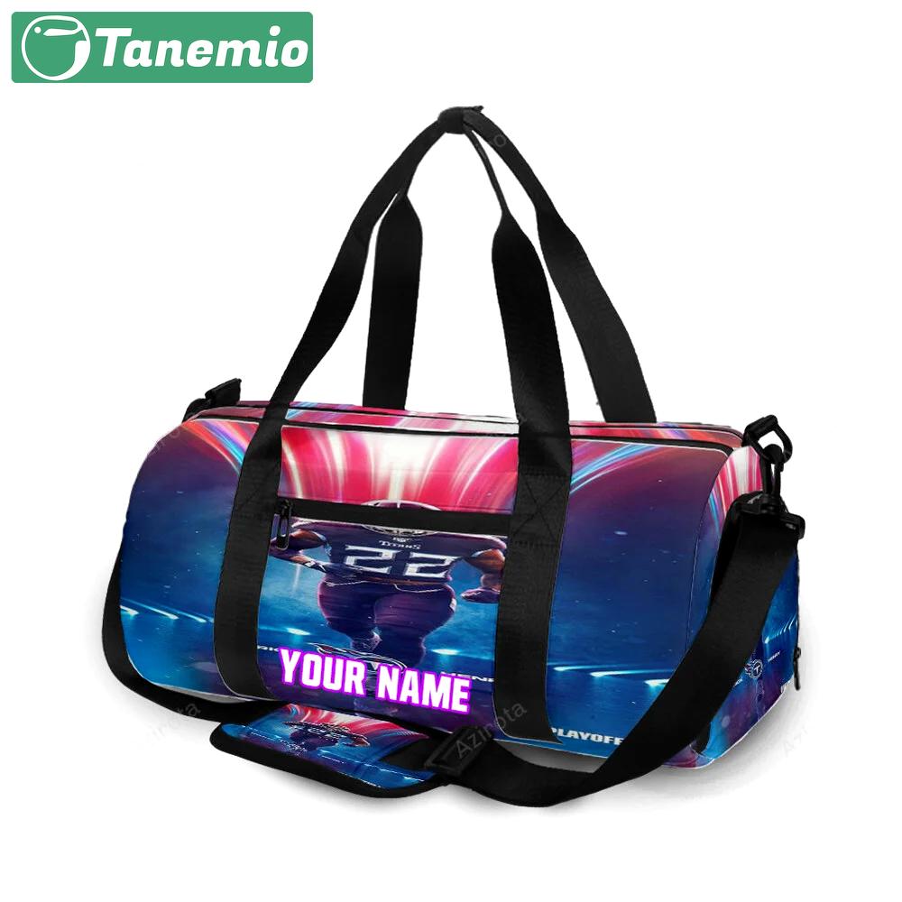 Tennessee titans derrick henry3 personalized name travel bag gym bag 127 Travel Bag