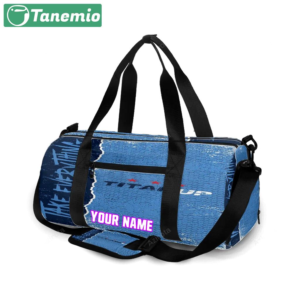 Tennessee titans take everything personalized name travel bag gym bag 2475 Travel Bag
