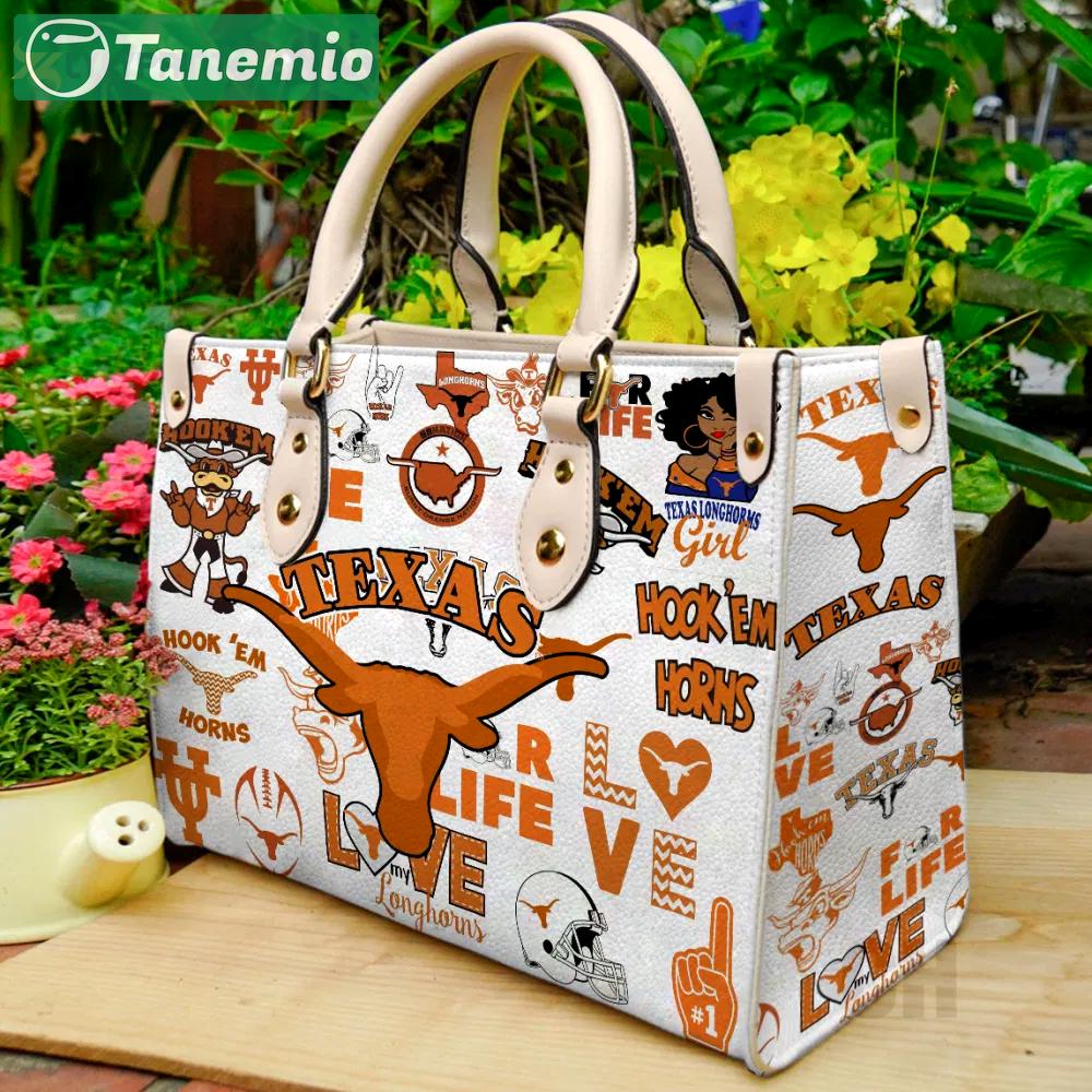Texas longhorns leather bag for women gift 2249 Women Leather Hand Bag