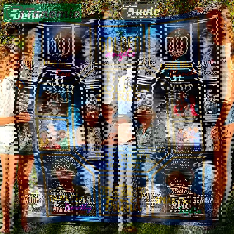 The golden girls memory fleece blanket, mink sherpa blanket, golden girls blanket, golden girls fans gift, the golden angel quilt Quilt Blanket