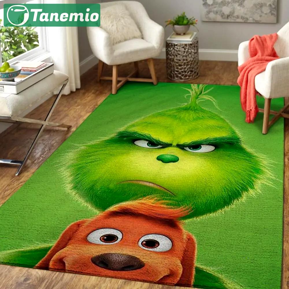 The grinch area rug christmas decor area rug living room carpet rug regtangle carpet floor decor home decor Rectangle Rug