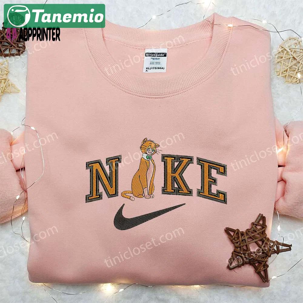 Thomas o malley x nike embroidered sweatshirt aristocats disney shirt nike inspired Embroidered Shirt