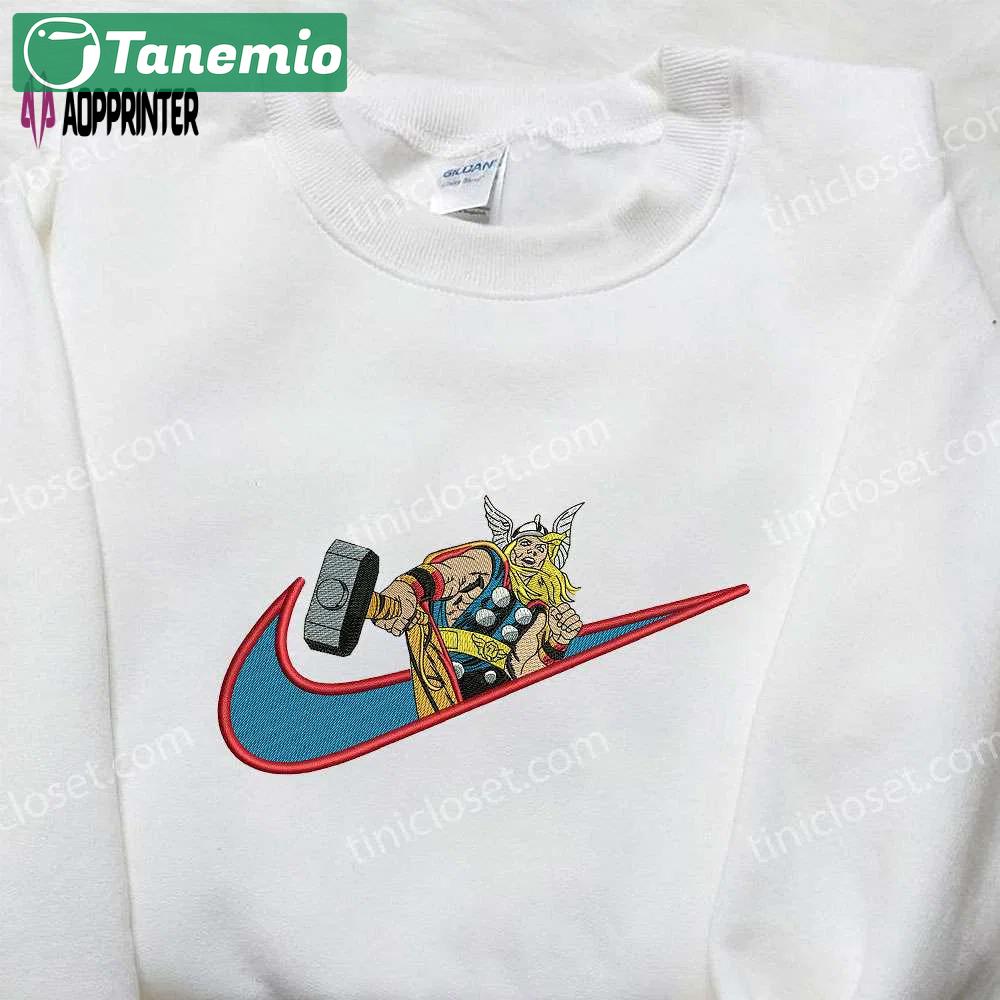 Thor x nike embroidered hoodie & marvel shirt nike inspired movie apparel Embroidered Shirt