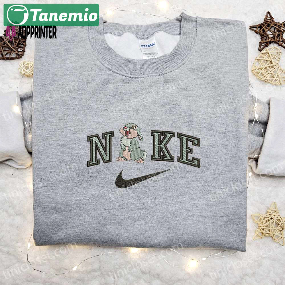 Thumper x nike cartoon embroidered shirt disney characters sweatshirt & custom hoodie Embroidered Shirt