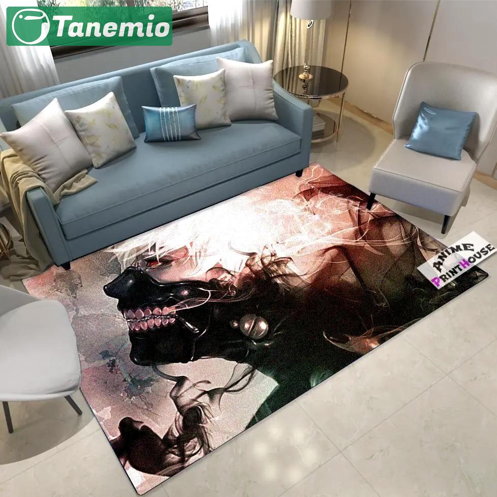 Tokyo ghoul kaneki with white hair area rugs anime living room carpet home rug regtangle carpet floor decor home decor Rectangle Rug