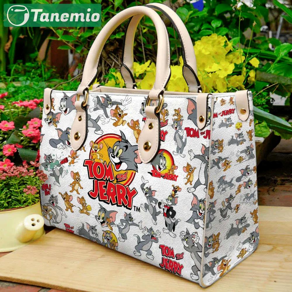 Tom and jerry leather handbag gift for women 2741 Women Leather Hand Bag