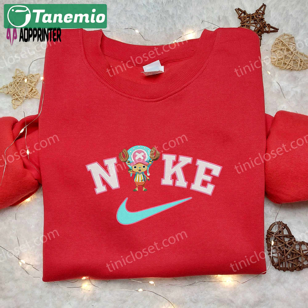 Tony tony chopper nike embroidered shirt – one piece inspired stylish nike shirt Embroidered Shirt