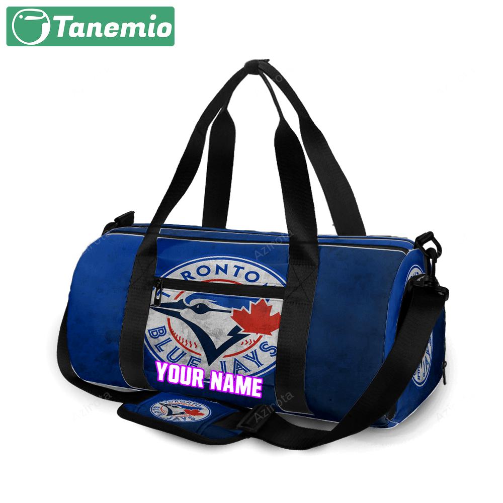 Toronto blue jays russell bird blue color splash personalized name travel bag gym bag 2590 Travel Bag