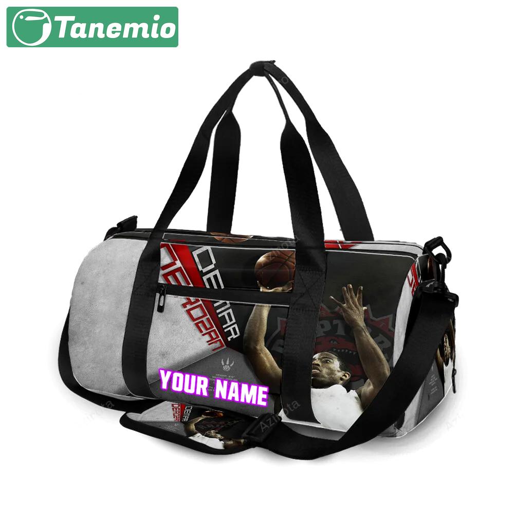 Toronto raptors demar derozan4 personalized name travel bag gym bag 2394 Travel Bag