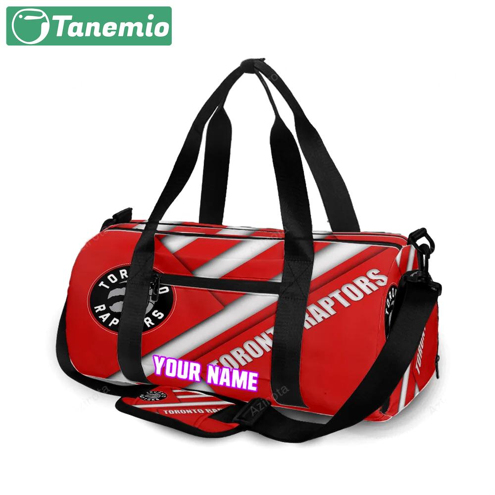 Toronto raptors red white personalized name travel bag gym bag 2431 Travel Bag