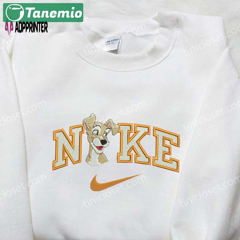 Tramp x nike embroidered shirt: lady and the tramp custom design Embroidered Shirt