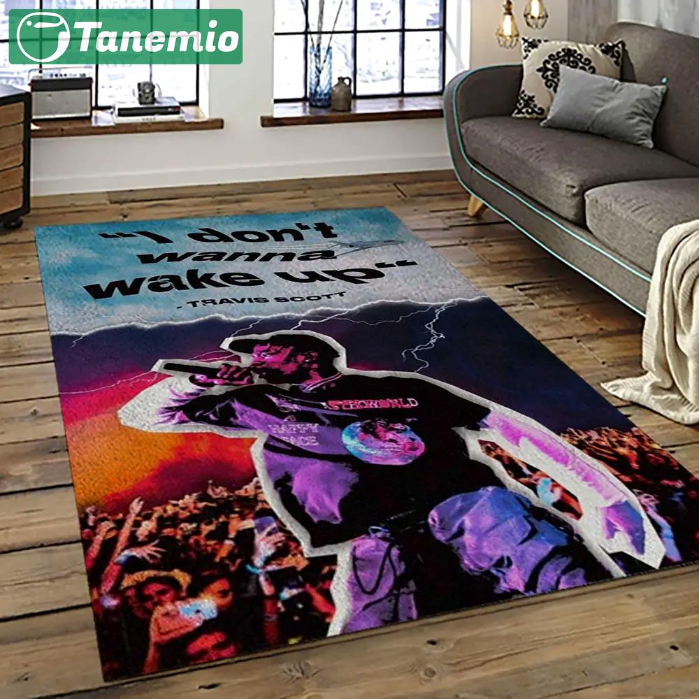 Travis scott rapper hiphop music retangle carpet area rug home decor best gift for fan and friends tst32 Rectangle Rug
