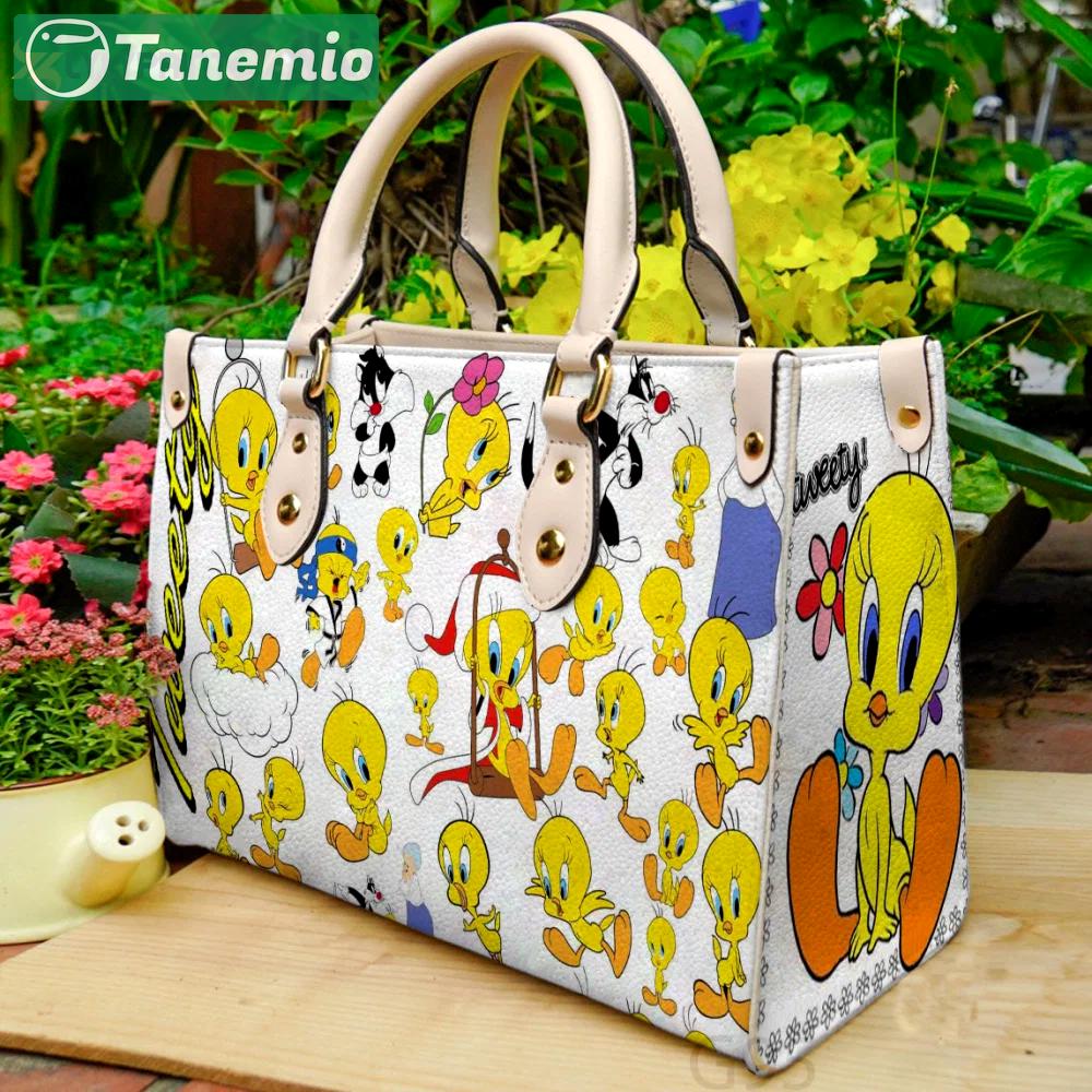 Tweety bird leather handbag for women gift 2427 Women Leather Hand Bag