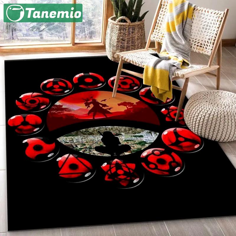 Uchiha itachi naruto anime 3 area rug living room and bed room rug rug regtangle carpet floor decor home decor Rectangle Rug