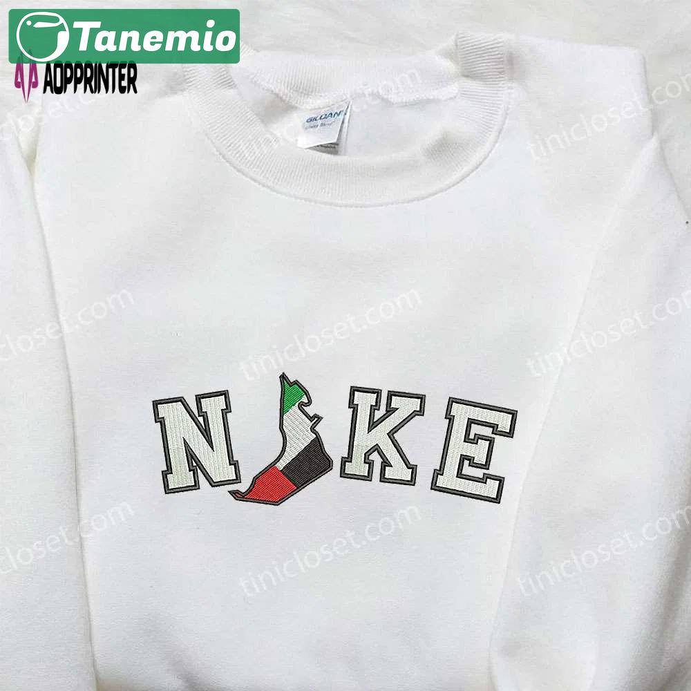 Uea x nike embroidered hoodie & shirt: best family gift nike inspired design Embroidered Shirt