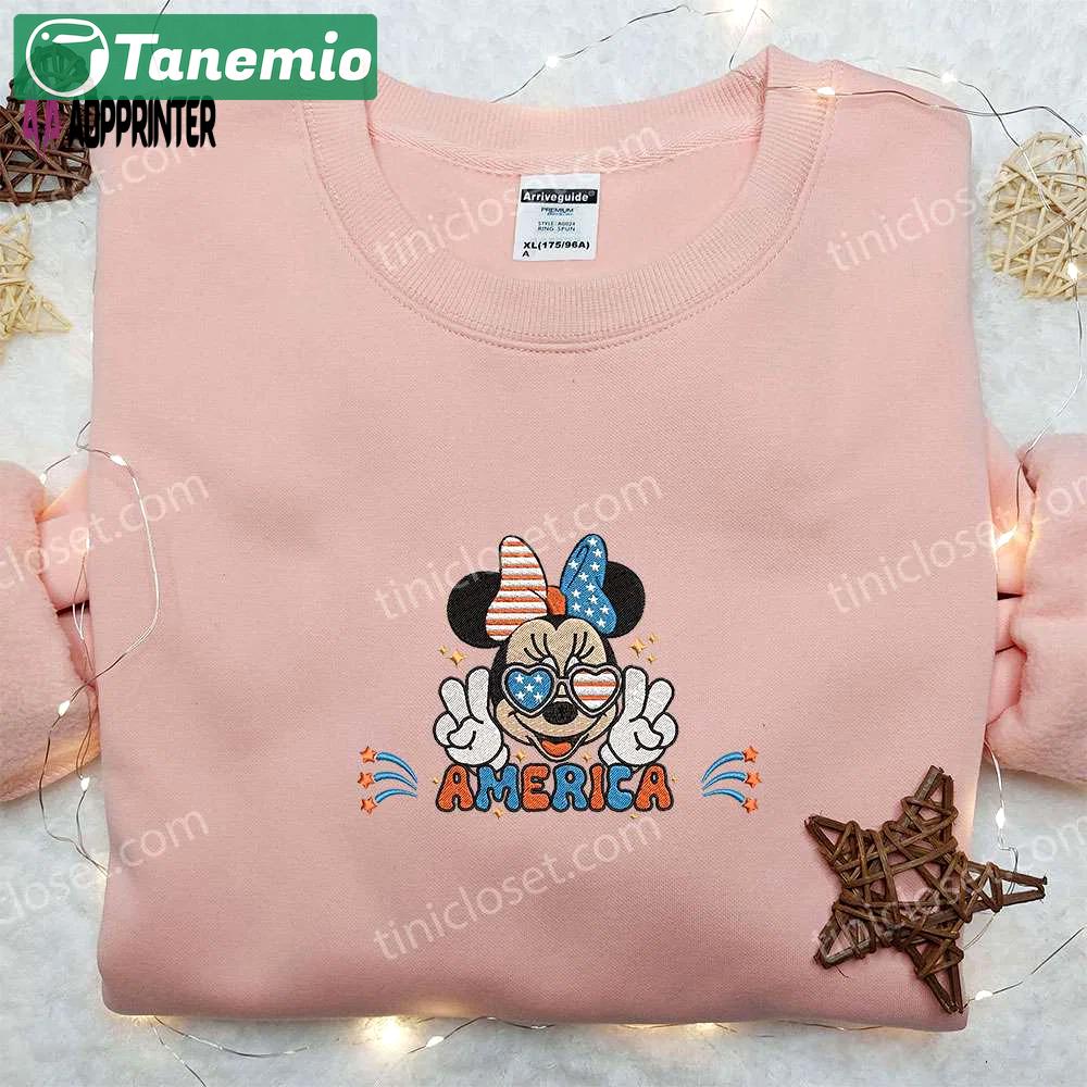 Usa minnie mouse embroidered shirt: disney s best patriotic shirts Embroidered Shirt